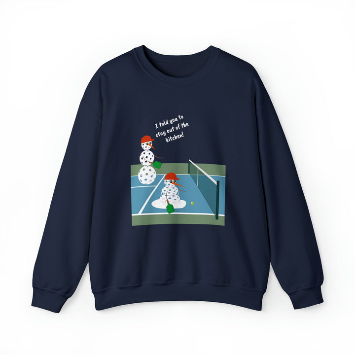 Pickleball Snowmen Unisex Crewneck Sweatshirt-Great Pickleball Stuff