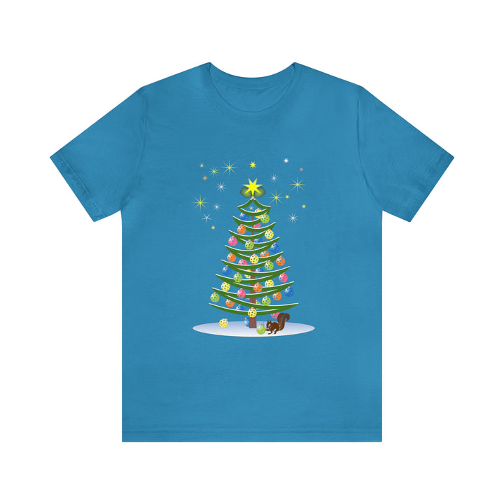 Pickleball Christmas Tree Unisex T-Shirt - Great Pickleball Stuff