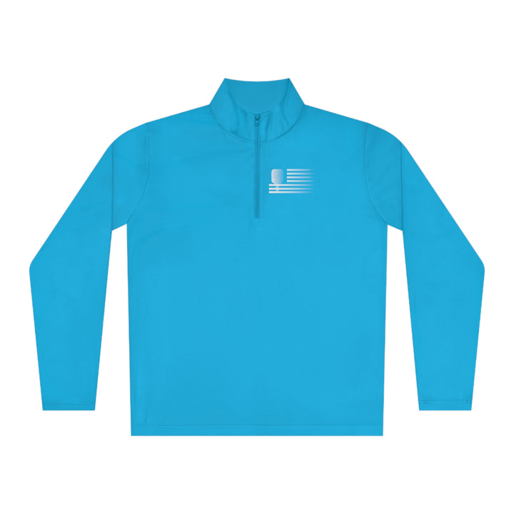 Paddle Flag  Unisex Moisture-Wicking Quarter-Zip Pullover - Great Pickleball Stuff