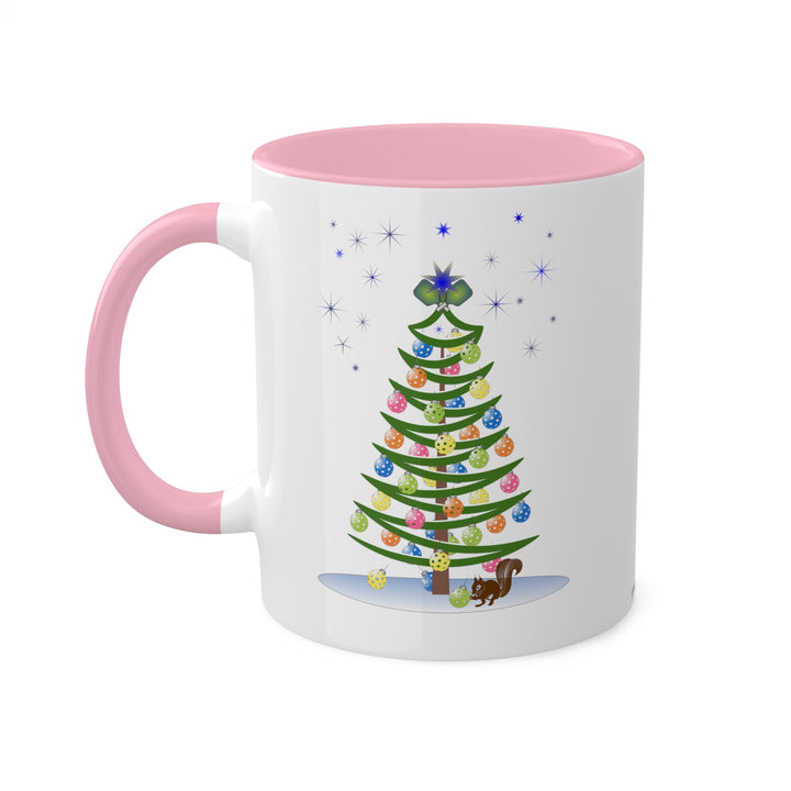 Pickleball Christmas Tree Coffee Mug - Great Pickleball Stuff