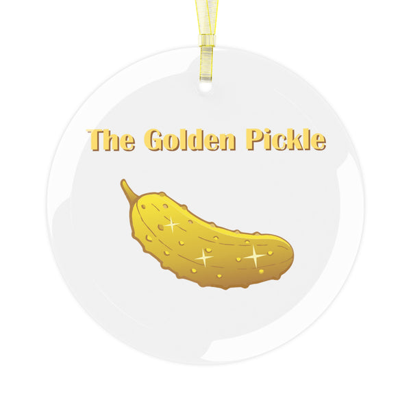 The Golden Pickle Glass Window Hanging - Great Pickleball Stuff