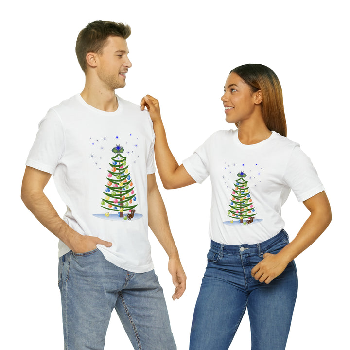 Pickleball Christmas Tree Unisex T-Shirt - Great Pickleball Stuff