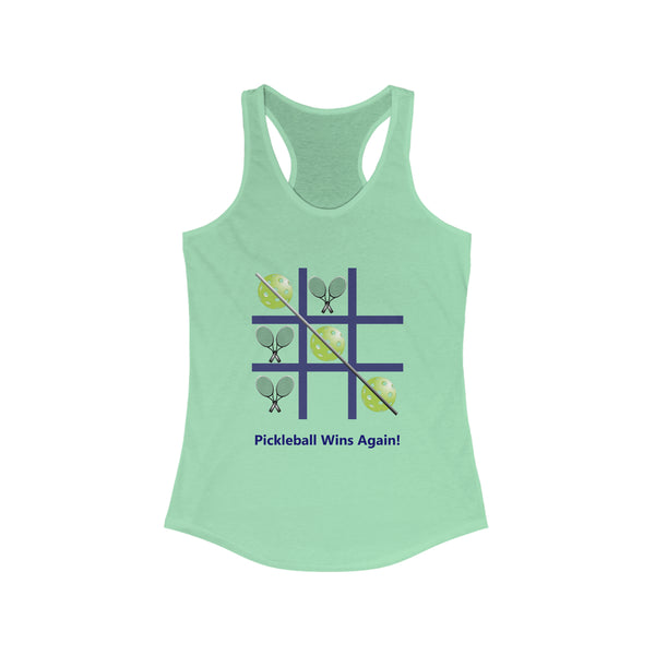 Pickleball Tic Tac Toe Tennis Women's Racerback Tank - Great Pickleball Stuff