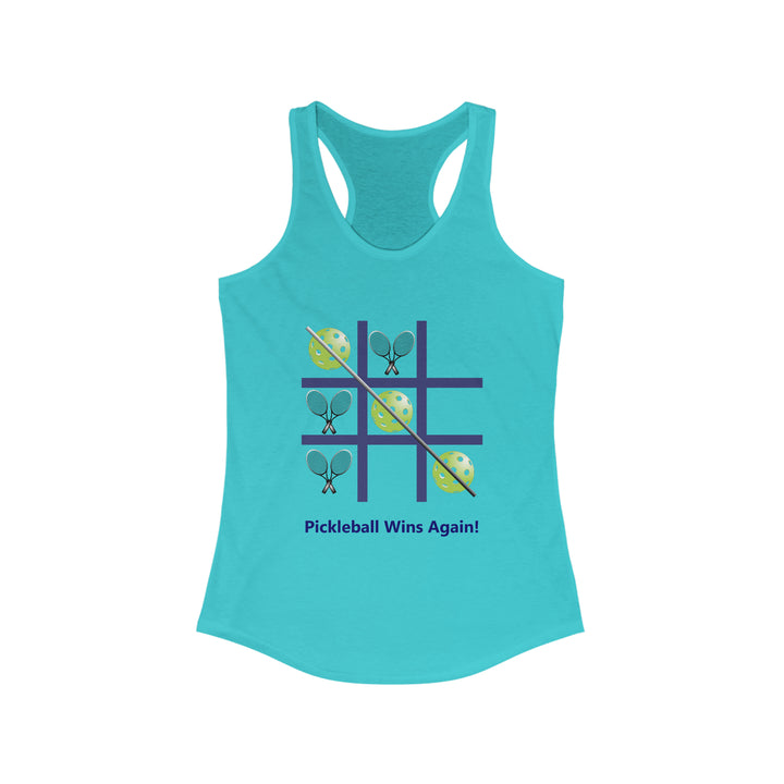 Pickleball Tic Tac Toe Tennis Women's Racerback Tank - Great Pickleball Stuff