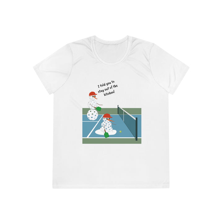 Pickleball Snowmen Women's Moisture-Wicking T-Shirt-Great Pickleball Stuff