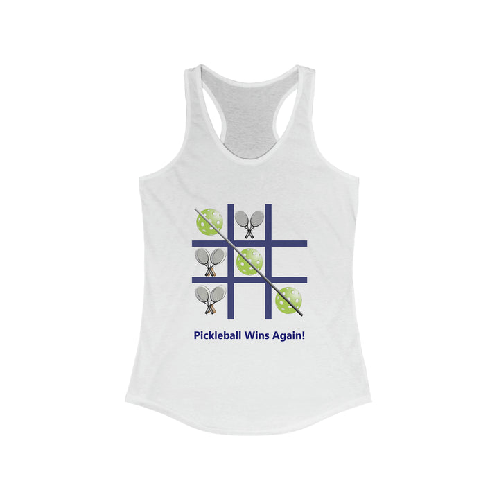 Pickleball Tic Tac Toe Tennis Women's Racerback Tank - Great Pickleball Stuff