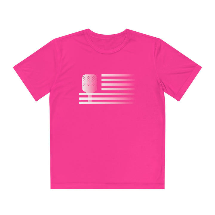 Paddle Flag Youth Moisture-Wicking T-Shirt - Great Pickleball Stuff