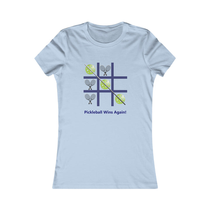 Pickleball Tic Tac Toe Tennis Women's Slim-Fit Premium Cotton T-Shirt - Great Pickleball Stuff