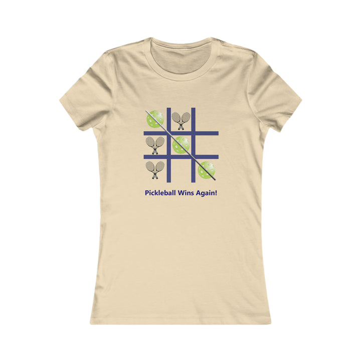 Pickleball Tic Tac Toe Tennis Women's Slim-Fit Premium Cotton T-Shirt - Great Pickleball Stuff