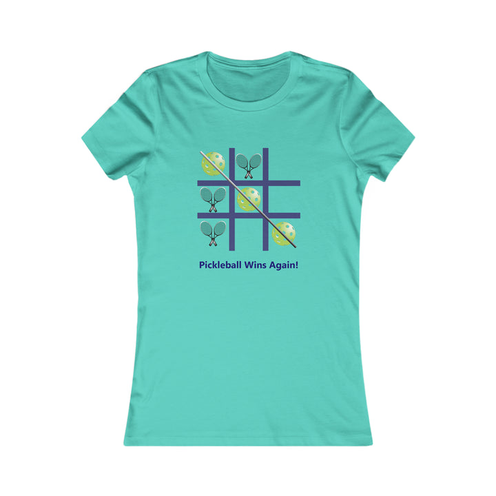 Pickleball Tic Tac Toe Tennis Women's Slim-Fit Premium Cotton T-Shirt - Great Pickleball Stuff