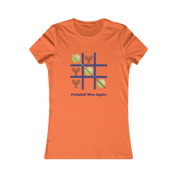 Pickleball Tic Tac Toe Tennis Women's Slim-Fit Premium Cotton T-Shirt - Great Pickleball Stuff