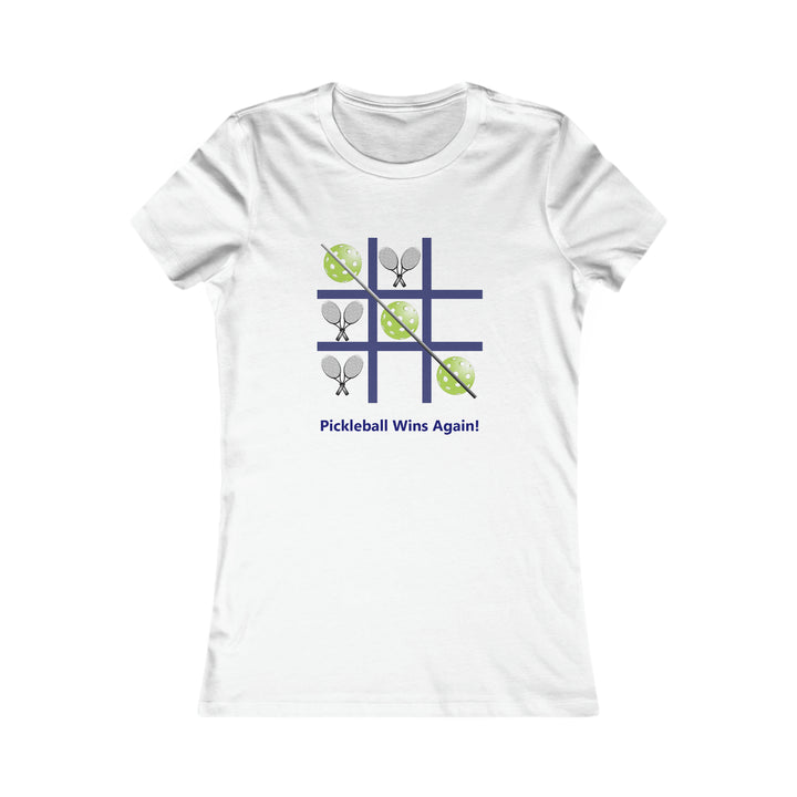 Pickleball Tic Tac Toe Tennis Women's Slim-Fit Premium Cotton T-Shirt - Great Pickleball Stuff