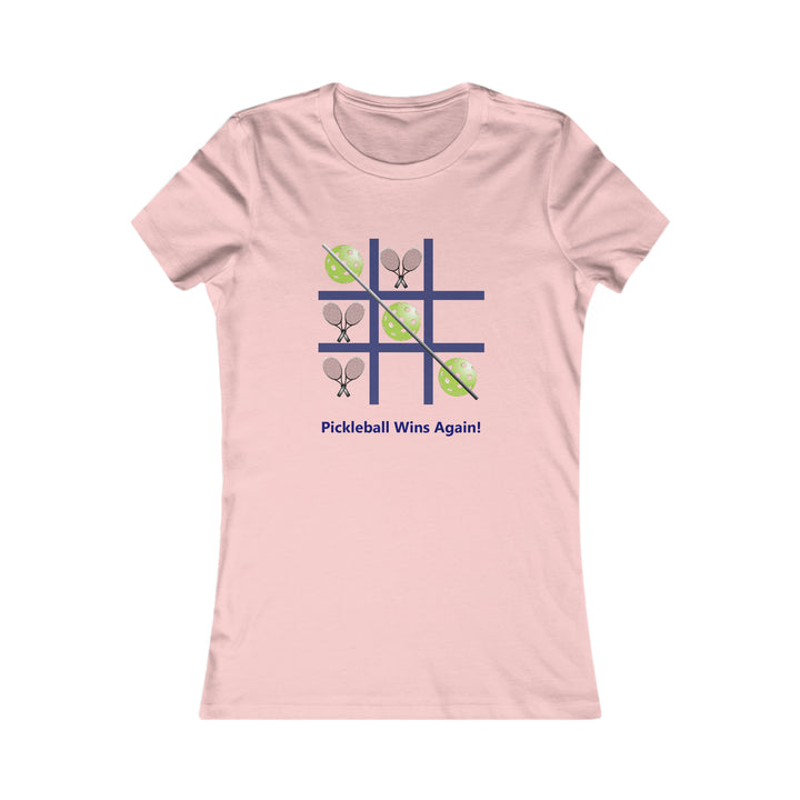 Pickleball Tic Tac Toe Tennis Women's Slim-Fit Premium Cotton T-Shirt - Great Pickleball Stuff