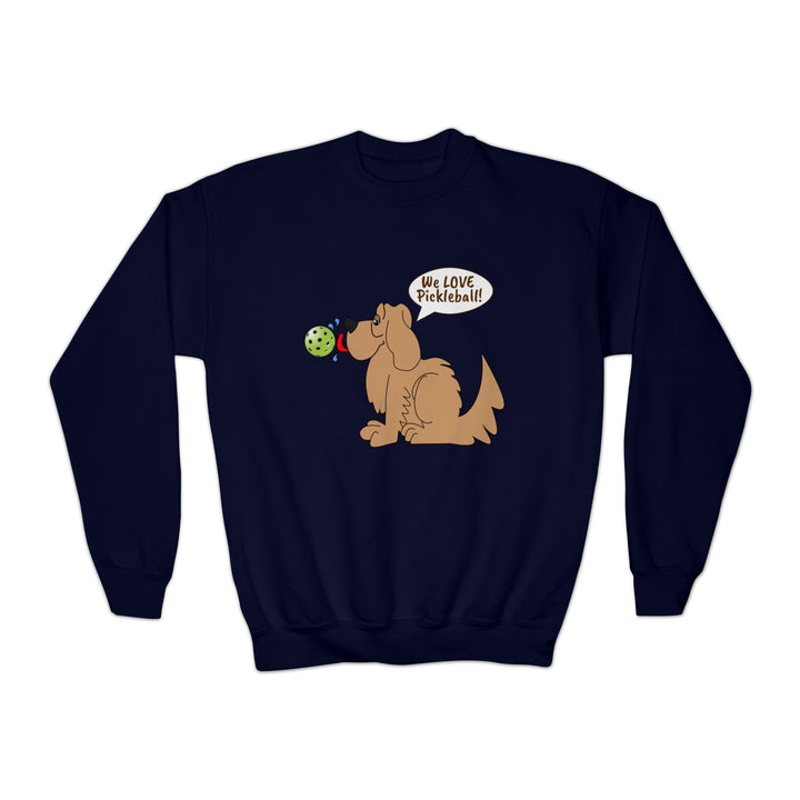 We Love Pickleball Youth Crewneck Sweatshirt-Great Pickleball Stuff