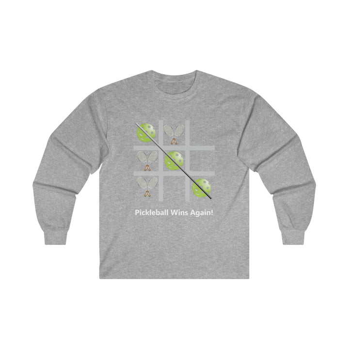 Pickleball Tic Tac Toe Tennis Ultra Cotton Long Sleeve Tee - Great Pickleball Stuff