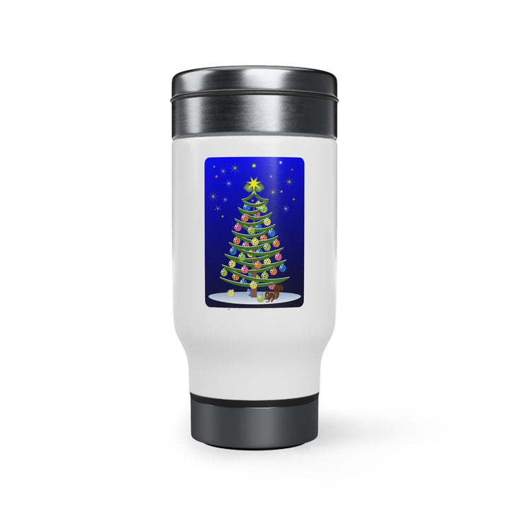 Pickleball Christmas Tree Travel Mug-Great Pickleball Stuff