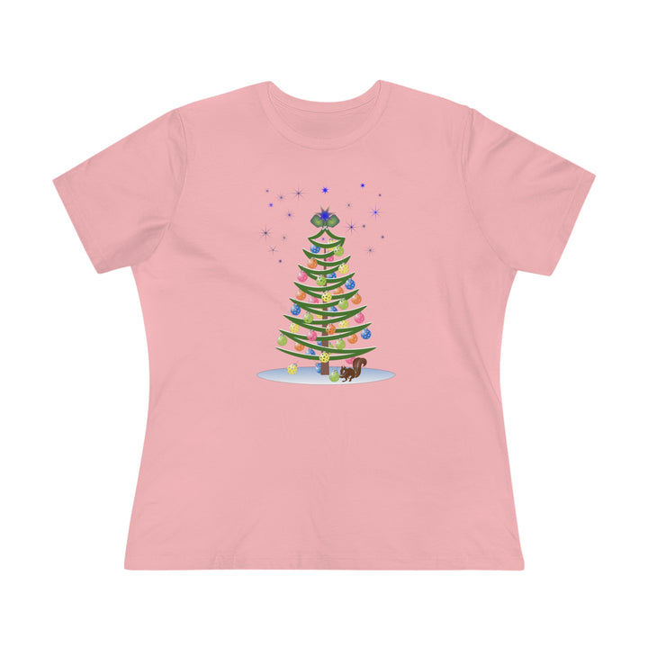 Pickleball Christmas Tree Women's Relaxed-Fit T-shirt - Great Pickleball Stuff