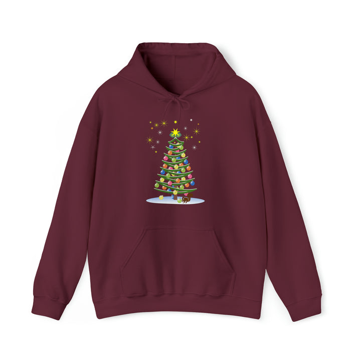 Pickleball Christmas Tree Unisex Hoodie - Great Pickleball Stuff