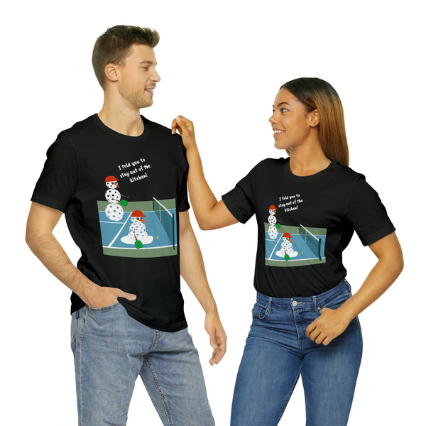 Pickleball Snowmen Unisex T-Shirt-Great Pickleball Stuff