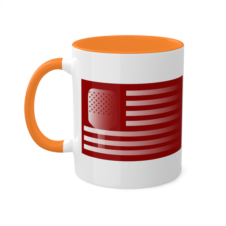 Paddle Flag Coffee Mug-Red-Great Pickleball Stuff