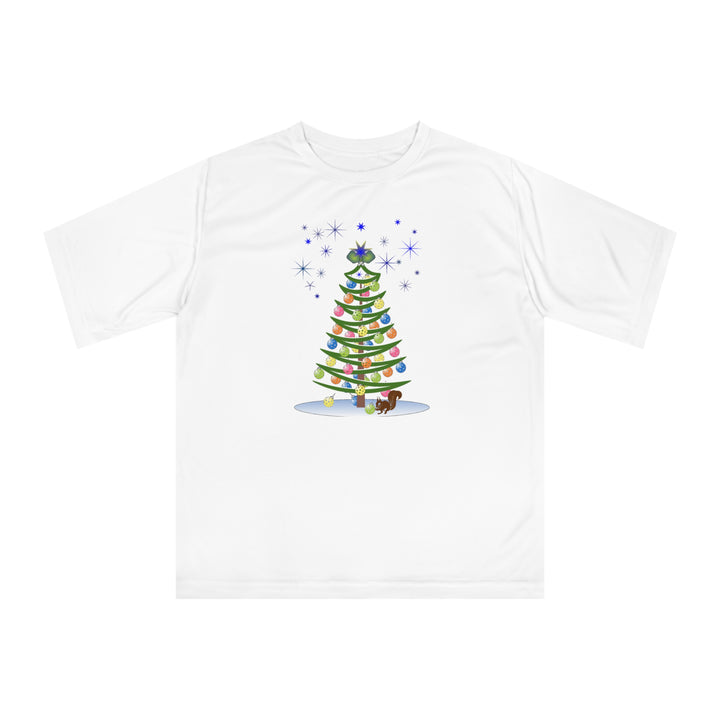 Pickleball Christmas Tree Unisex Moisture-Wicking T-Shirt - Great Pickleball Stuff