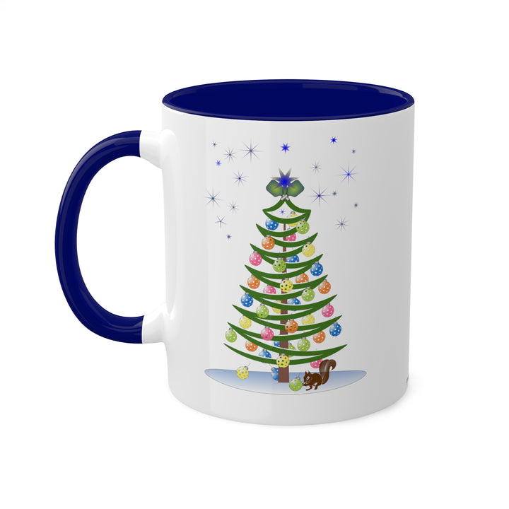 Pickleball Christmas Tree Coffee Mug - Great Pickleball Stuff