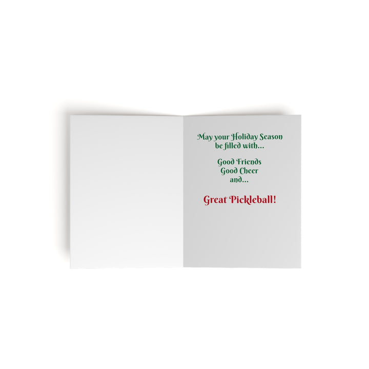 Pickleball Snowmen Greeting Cards (Folded with Envelopes)-Great Pickleball Stuff