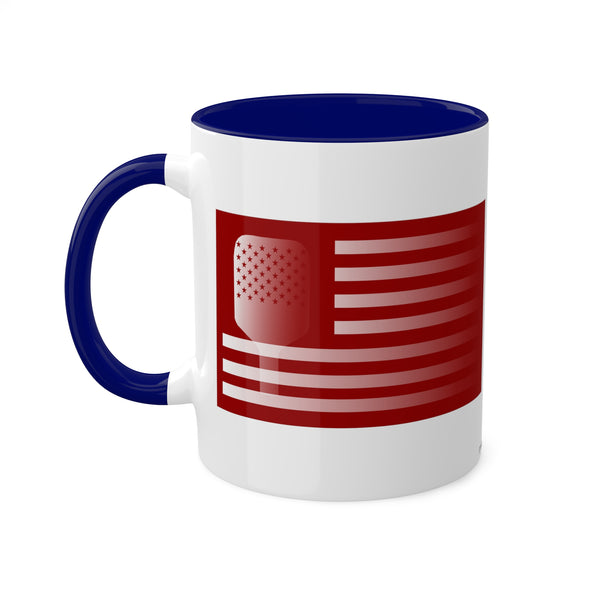 Paddle Flag Coffee Mug-Red-Great Pickleball Stuff