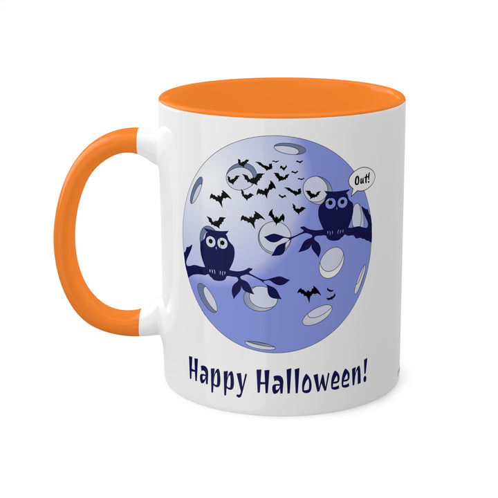 Pickleball Halloween Moon Coffee Mug - Great Pickleball Stuff