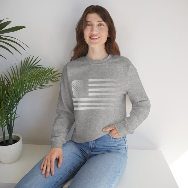 Paddle Flag  Unisex Crewneck Sweatshirt - Great Pickleball Stuff