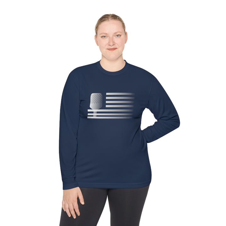 Paddle Flag  Unisex Moisture-Wicking Long Sleeve Tee - Great Pickleball Stuff