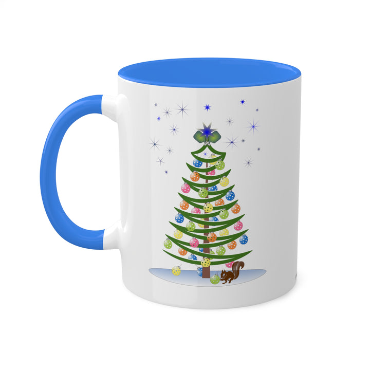 Pickleball Christmas Tree Coffee Mug - Great Pickleball Stuff