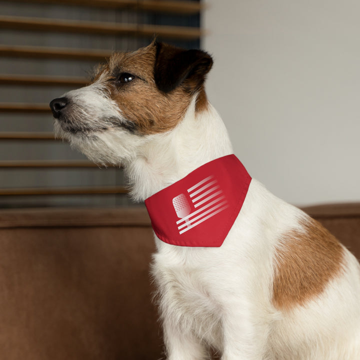 Paddle Flag Pet Bandana with Collar - Great Pickleball Stuff