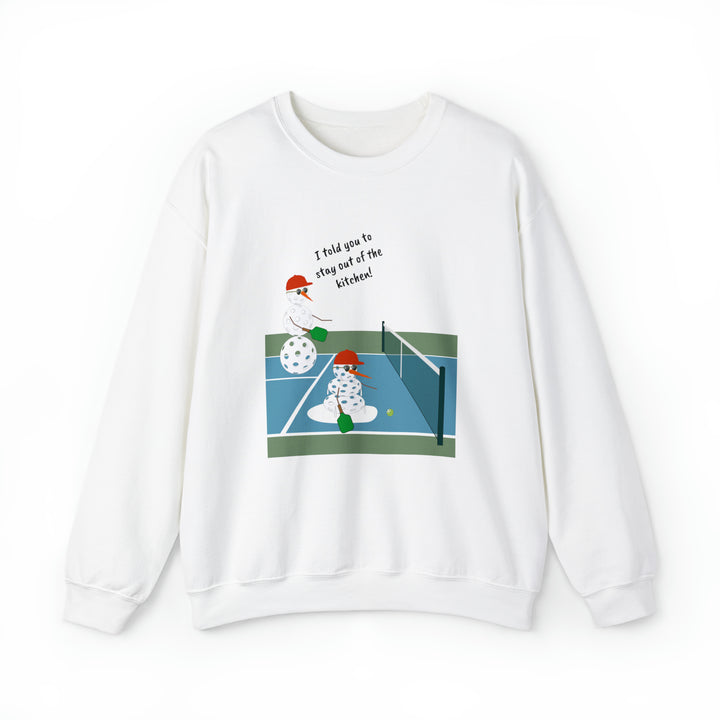 Pickleball Snowmen Unisex Crewneck Sweatshirt-Great Pickleball Stuff