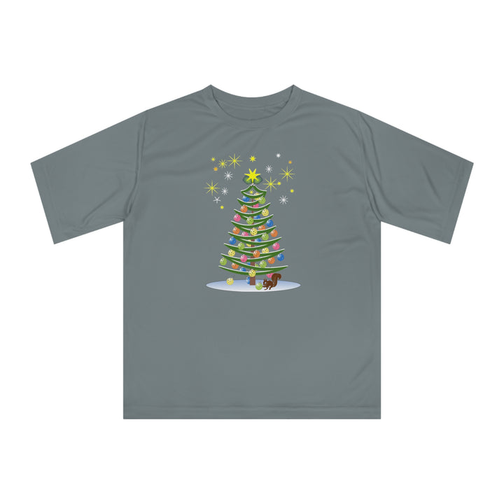 Pickleball Christmas Tree Unisex Moisture-Wicking T-Shirt - Great Pickleball Stuff