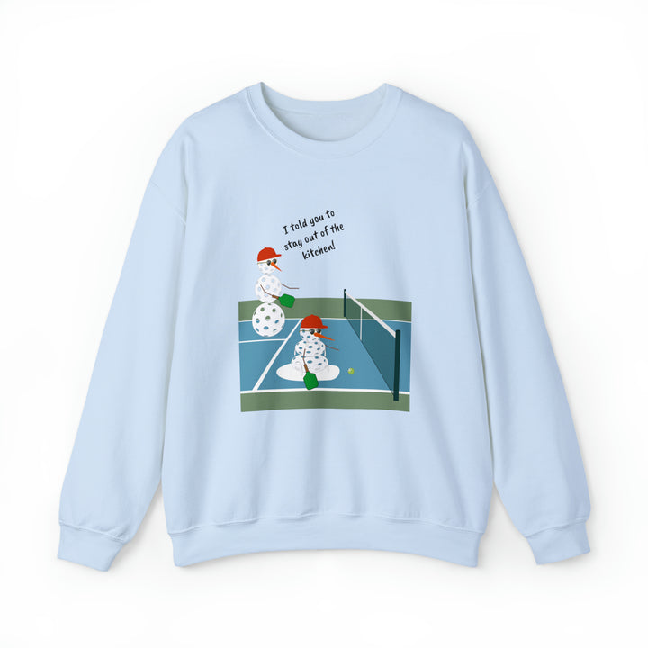 Pickleball Snowmen Unisex Crewneck Sweatshirt-Great Pickleball Stuff