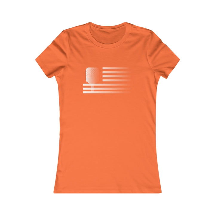 Paddle Flag Women's Slim-Fit Premium Cotton T-Shirt - Great Pickleball Stuff