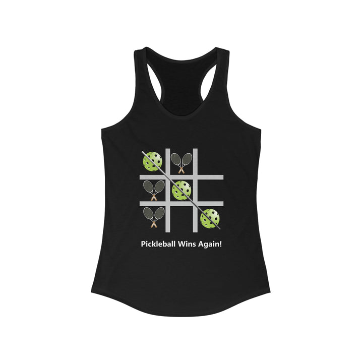 Pickleball Tic Tac Toe Tennis Women's Racerback Tank - Great Pickleball Stuff