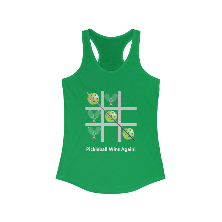 Pickleball Tic Tac Toe Tennis Women's Racerback Tank - Great Pickleball Stuff