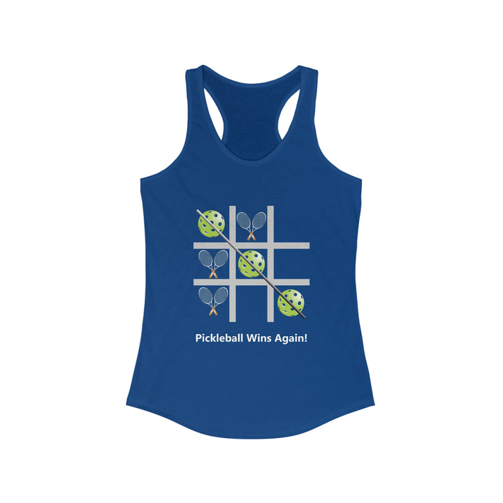 Pickleball Tic Tac Toe Tennis Women's Racerback Tank - Great Pickleball Stuff