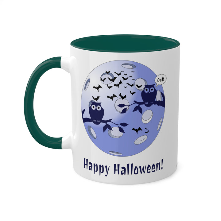 Pickleball Halloween Moon Coffee Mug - Great Pickleball Stuff