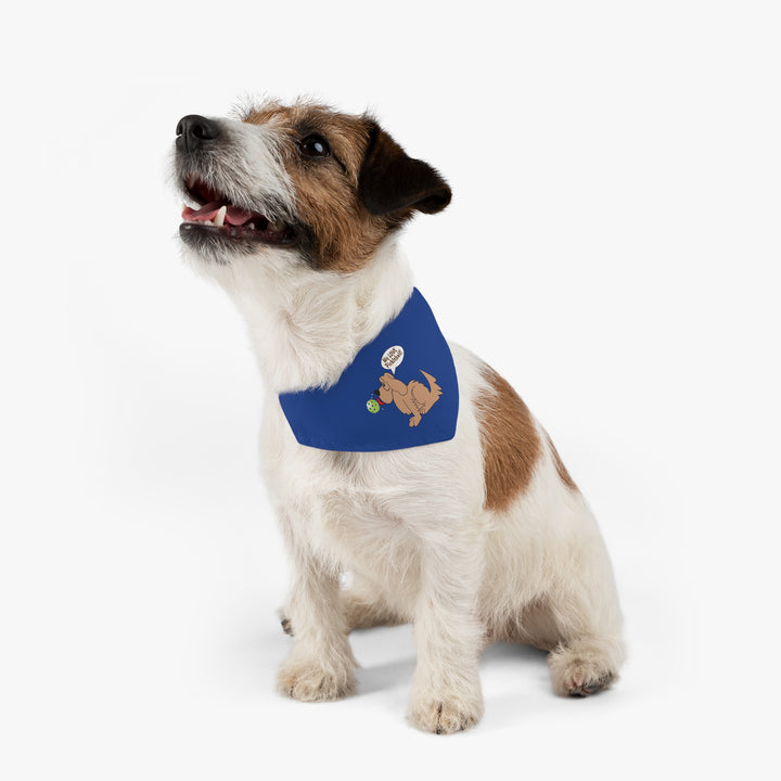 We Love Pickleball Pet Bandana with Collar (Navy)-Great Pickleball Stuff