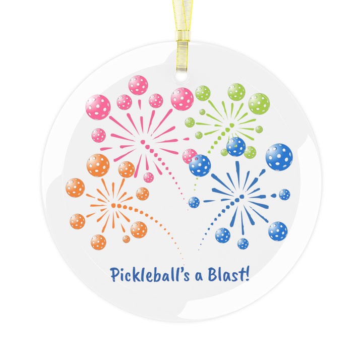 Pickleball's a Blast Glass Window Hanging-Great Pickleball Stuff