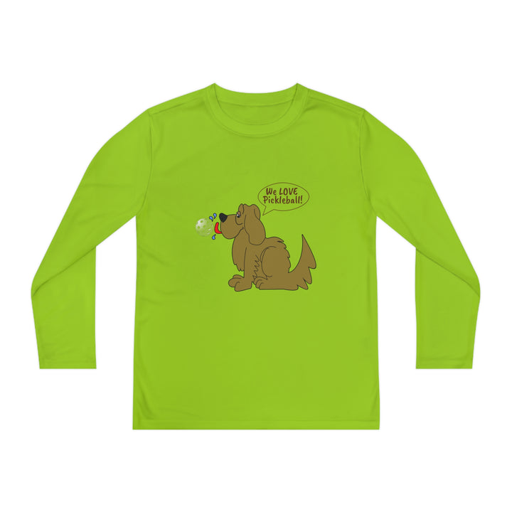 We Love Pickleball Youth Long Sleeve Moisture-Wicking T-Shirt-Great Pickleball Stuff