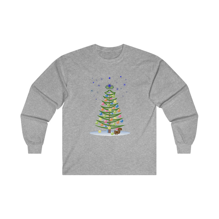 Pickleball Christmas Tree Ultra Cotton Long Sleeve Tee - Great Pickleball Stuff