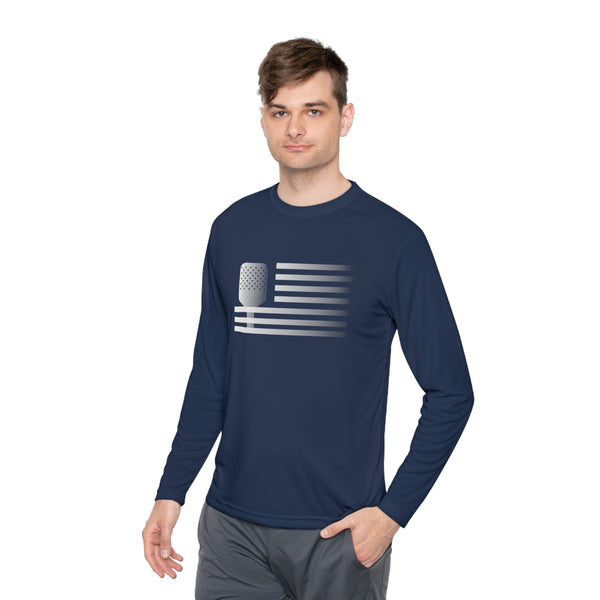 Paddle Flag  Unisex Moisture-Wicking Long Sleeve Tee - Great Pickleball Stuff