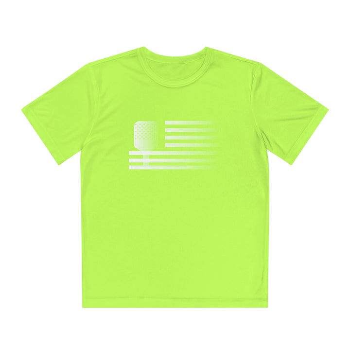 Paddle Flag Youth Moisture-Wicking T-Shirt - Great Pickleball Stuff