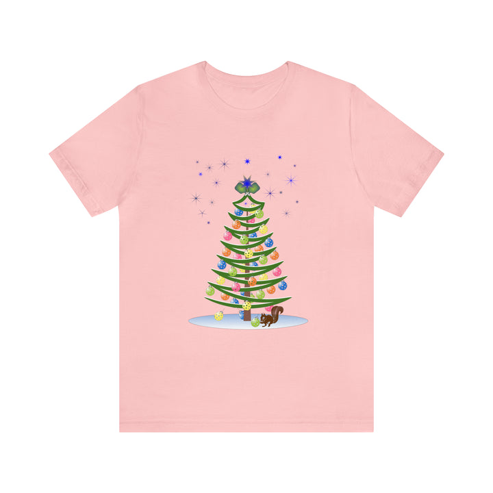 Pickleball Christmas Tree Unisex T-Shirt - Great Pickleball Stuff