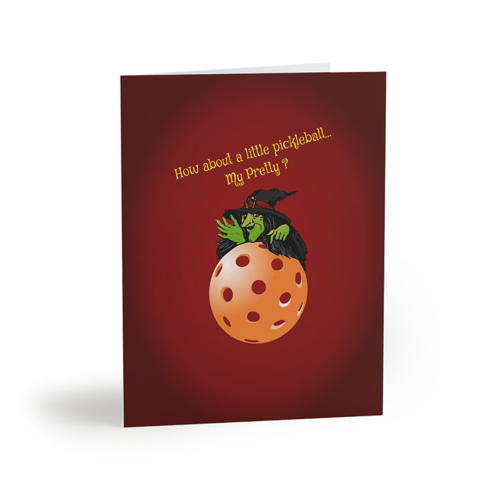 Pickleball Witch Greeting Cards (Folded with Envelopes) - Great Pickleball Stuff