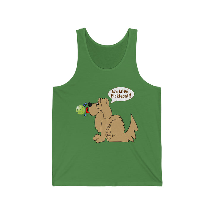 We Love Pickleball Unisex Cotton Tank-Great Pickleball Stuff